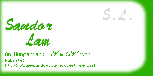 sandor lam business card